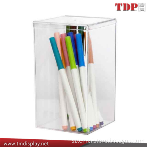 customized wholesale clear acrylic storage box with lid for candy/pencil